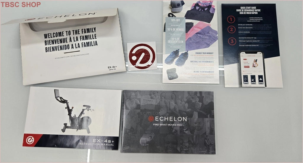 Echelon EX-4S EX-4S+ Connect Bike Owners Manual Collection