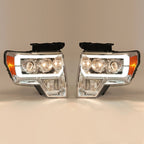 2X LED Tube DRL Projector Headlights for Ford F150 (2009-2014)