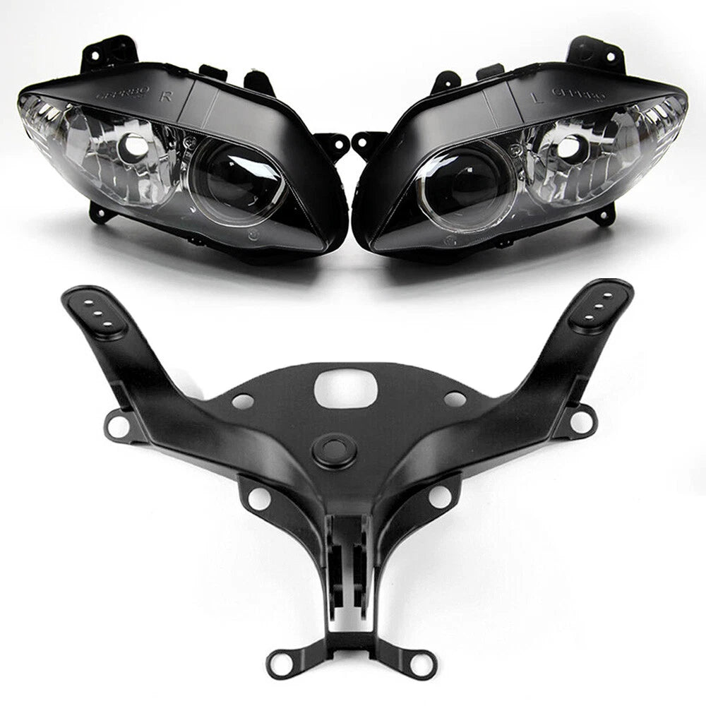 Front Headlight with Upper Fairing Stay Bracket for Yamaha YZF R1 (2004–2006)