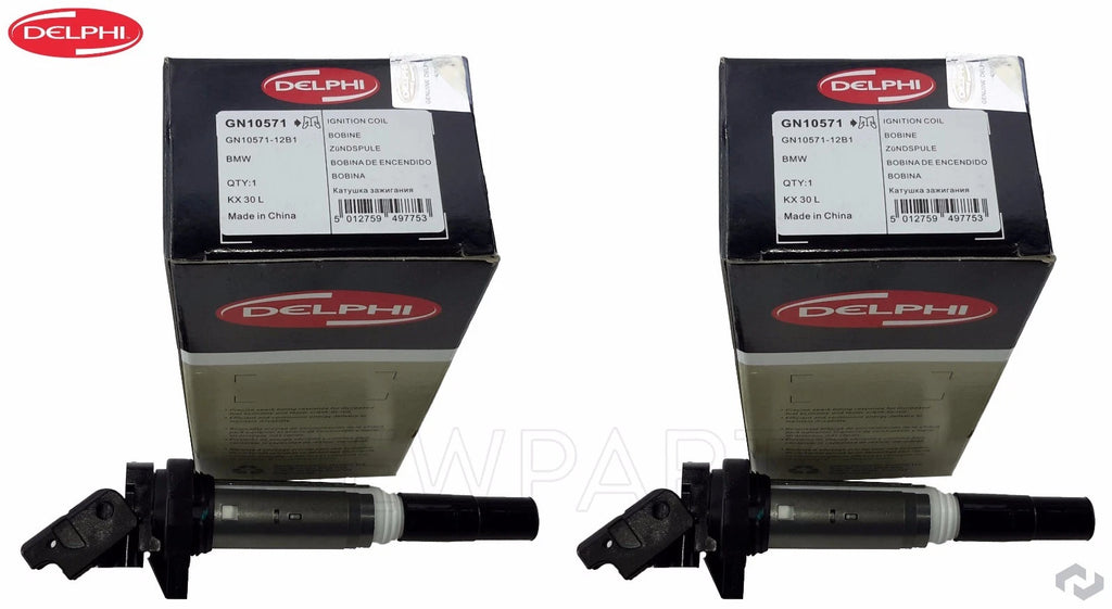 Set of 2 Delphi Direct Ignition Coils for BMW E82 F30 E90 E92 E93 330xi X3 X6