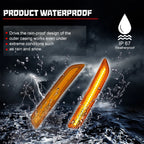 2pc Amber LED Front Corner Side Marker Lights for Ford Mustang (2010–2014)
