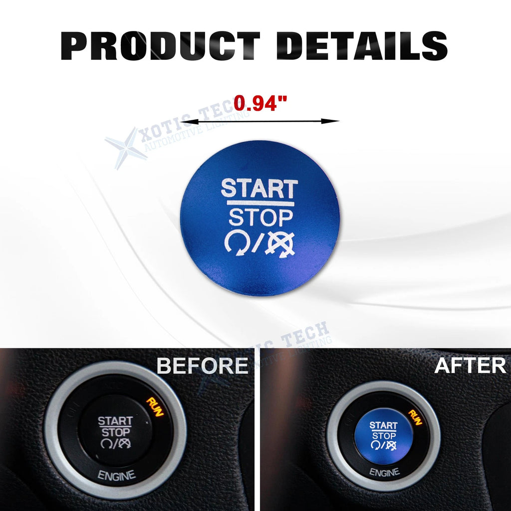 Alloy Engine Start Stop Push Button Cover for Dodge Charger (2015-2021)