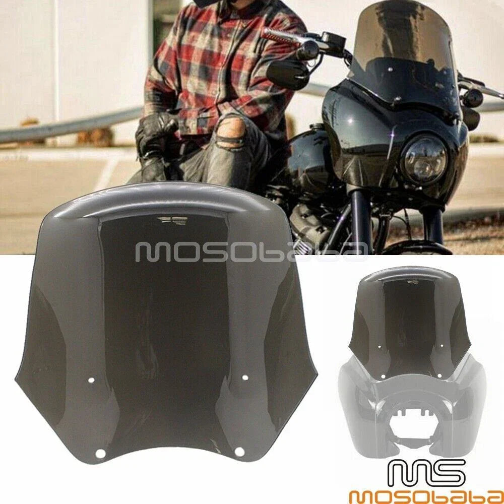 15" Smoke Front Upper Windshield for Harley Dyna Super Glide, Street Bob (2006-2017)