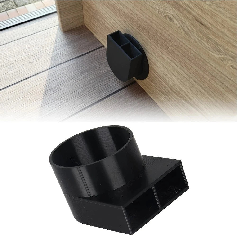Air Guidance Deflector for RV Boat Radiator Outlet 55mm Black Plastic