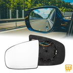 Left Heated Rear View Mirror Glass with Backing Plate for BMW X5 X6