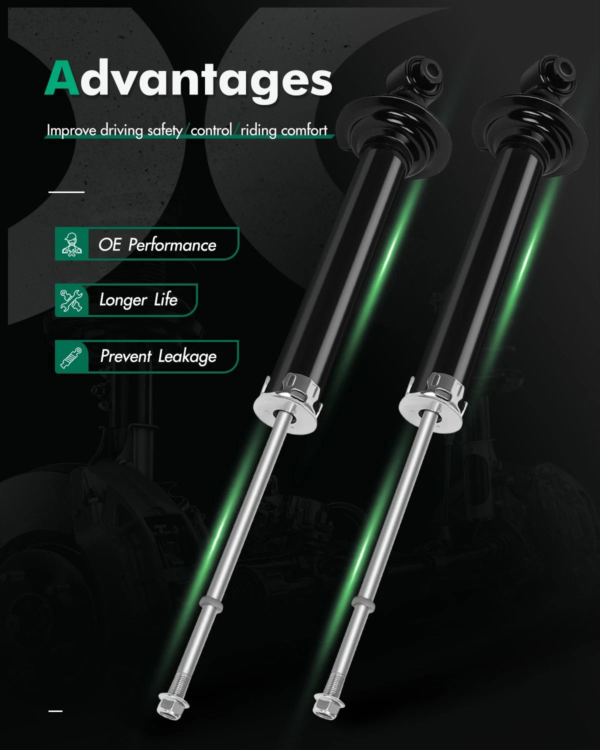 Rear Pair Shocks Struts for Lexus IS250 IS350 (2006–2013)