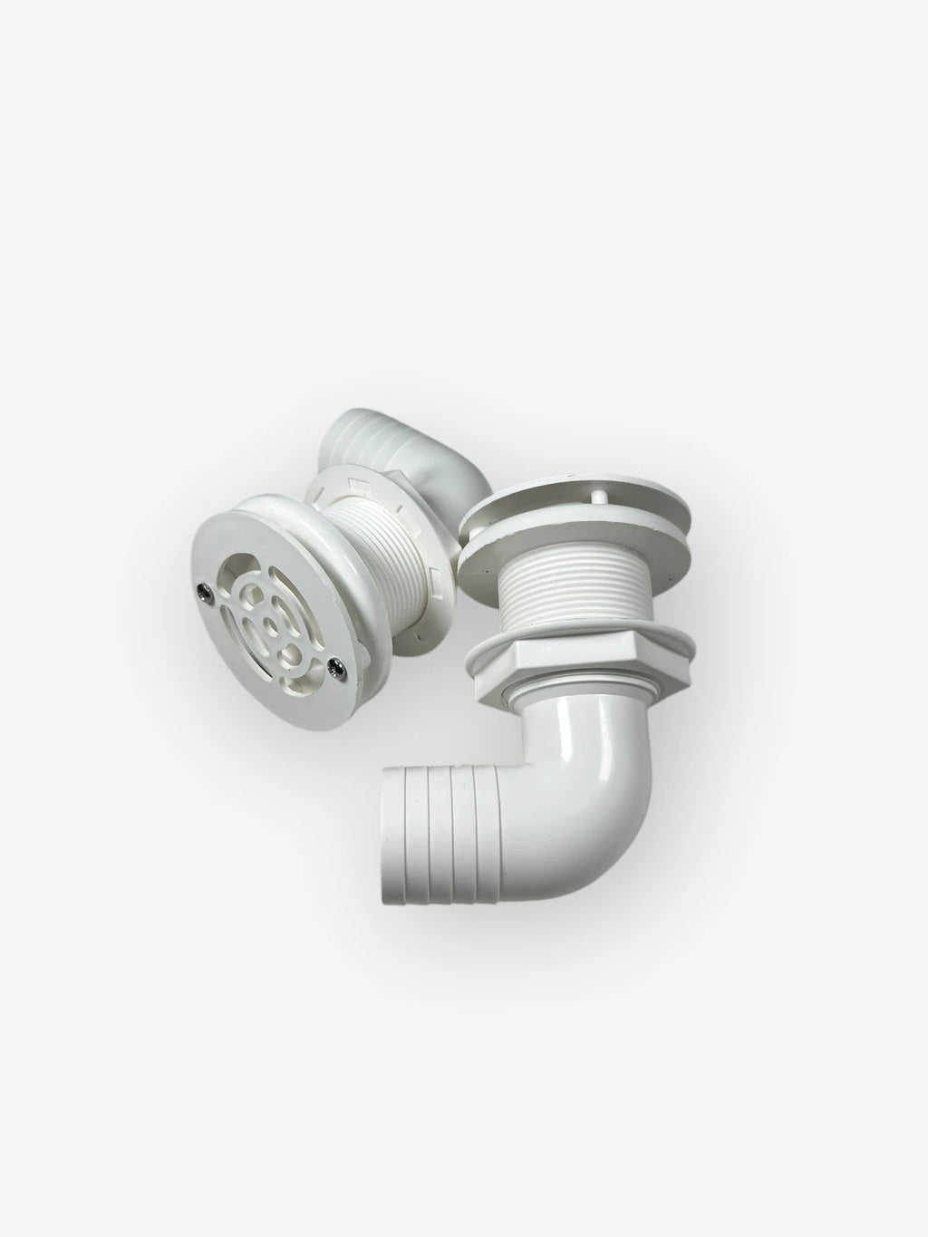 Set of 2 Th Marine TH-1592F-B 1.5in 90-Degree Barbed Thru-Hull, White