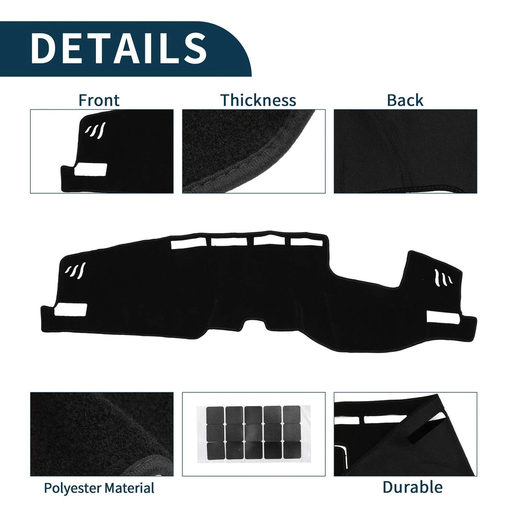 Dashboard Dash Cover Mat for Toyota Harrier (2020–2024) - Black, Set of 1
