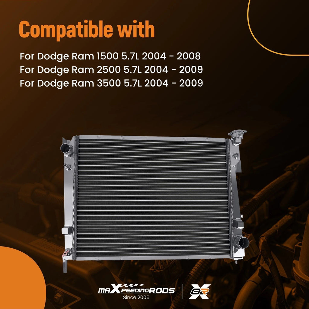 3Row Aluminum Radiator for Dodge Ram 1500/2500/3500 (2004–2009)