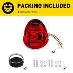 10X Red LED Watermelon Marker Clearance Light for Universal Trailers (12V-24V)