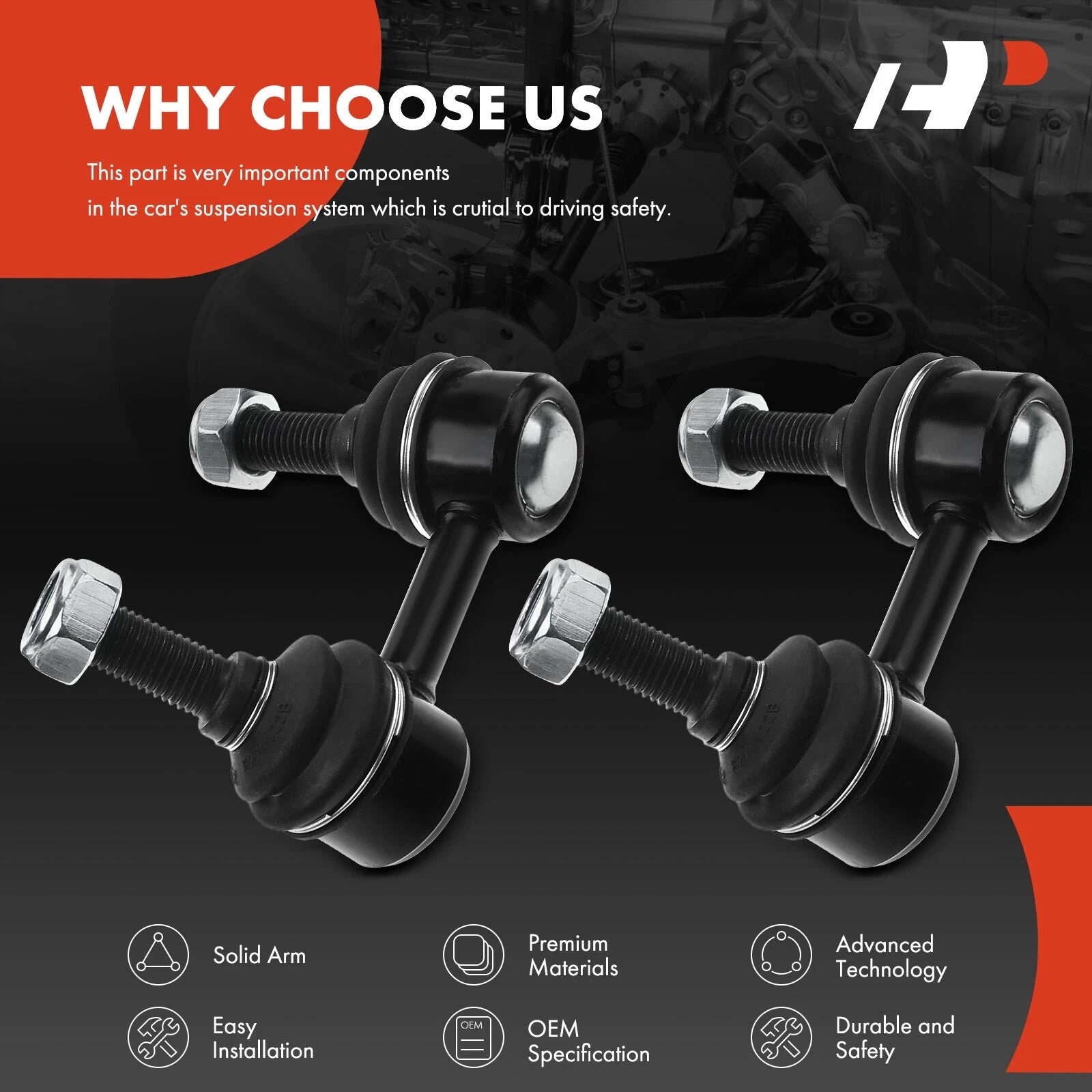 2X Front Stabilizer Bar Links for Nissan Frontier Pathfinder