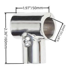 3-Way Tee for Boat Rail 316 SS 22mm 7/8in 25mm 1in