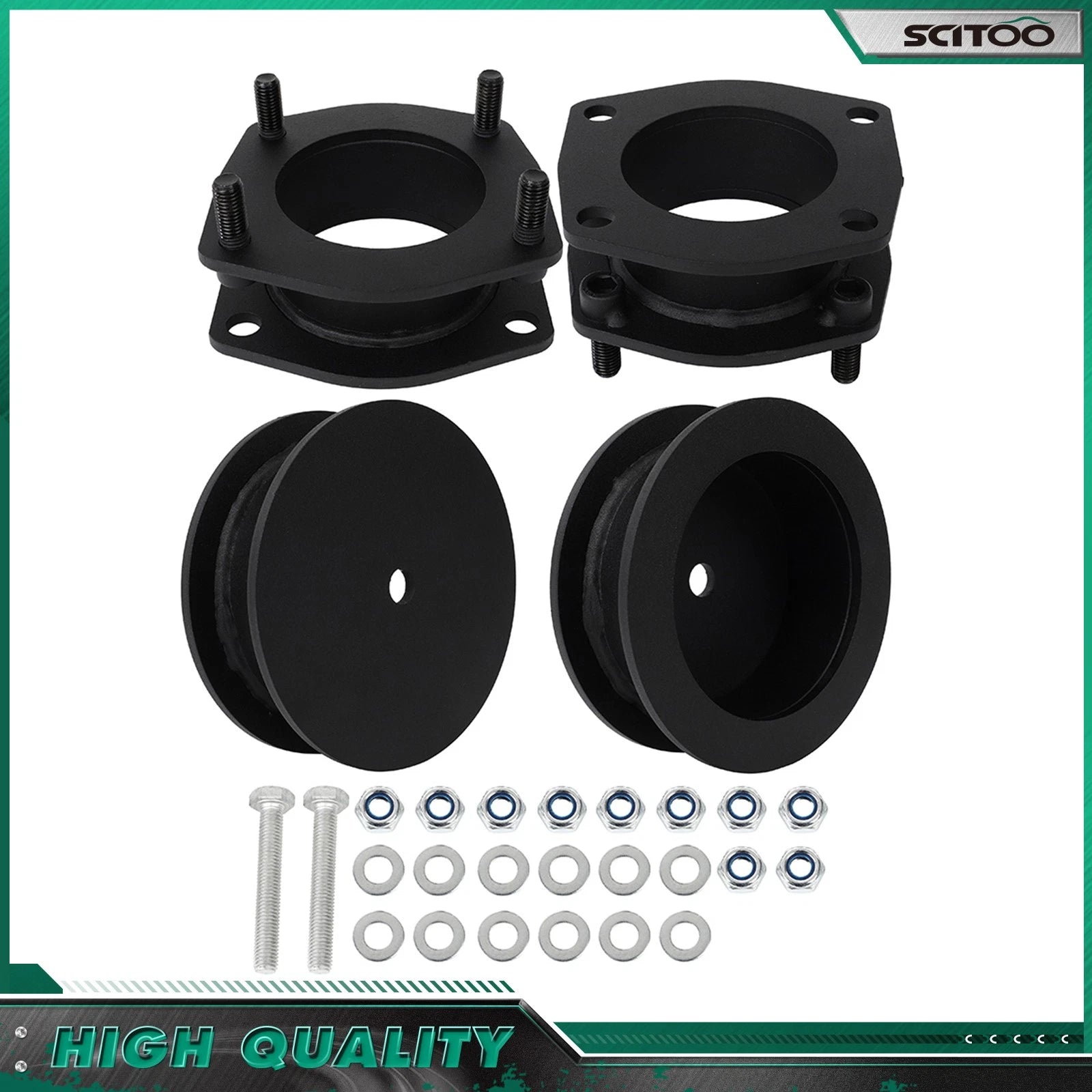 4X 2" Front 2" Rear Steel Leveling Kit for Jeep Commander Grand Cherokee (2006–2010)