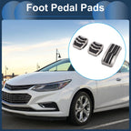 3X Foot Accelerator Pedal Covers for Ford Focus MK2 (2004–2011) Silver Tone