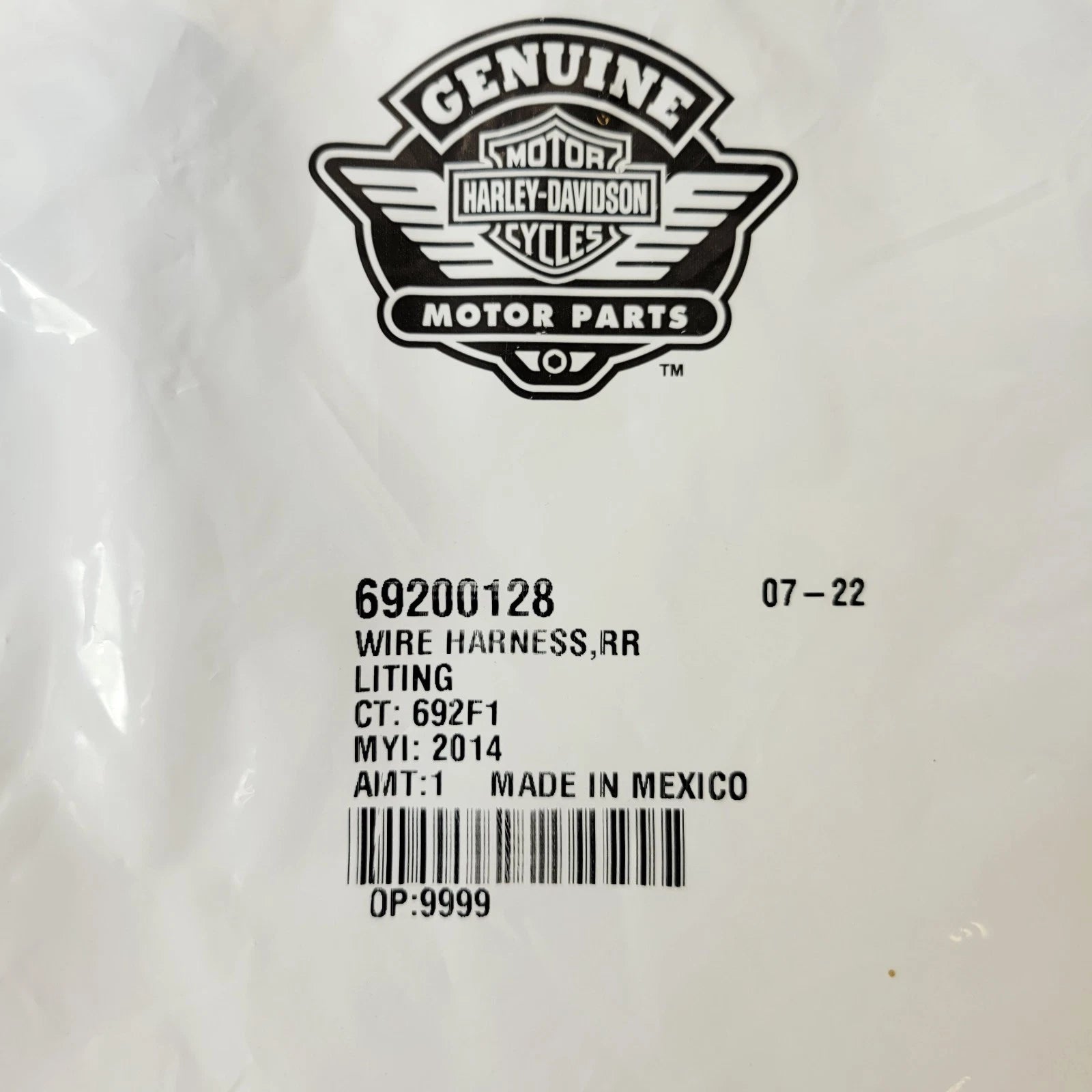 Fender Lighting Harness for Harley-Davidson Touring (2014–2024) 69200128