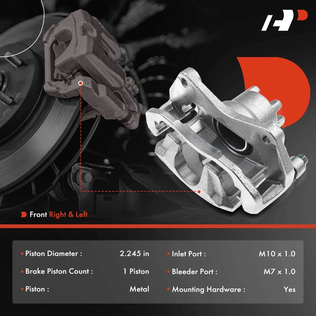 Pair Front Brake Calipers for Jeep Compass Patriot (2007-2017)