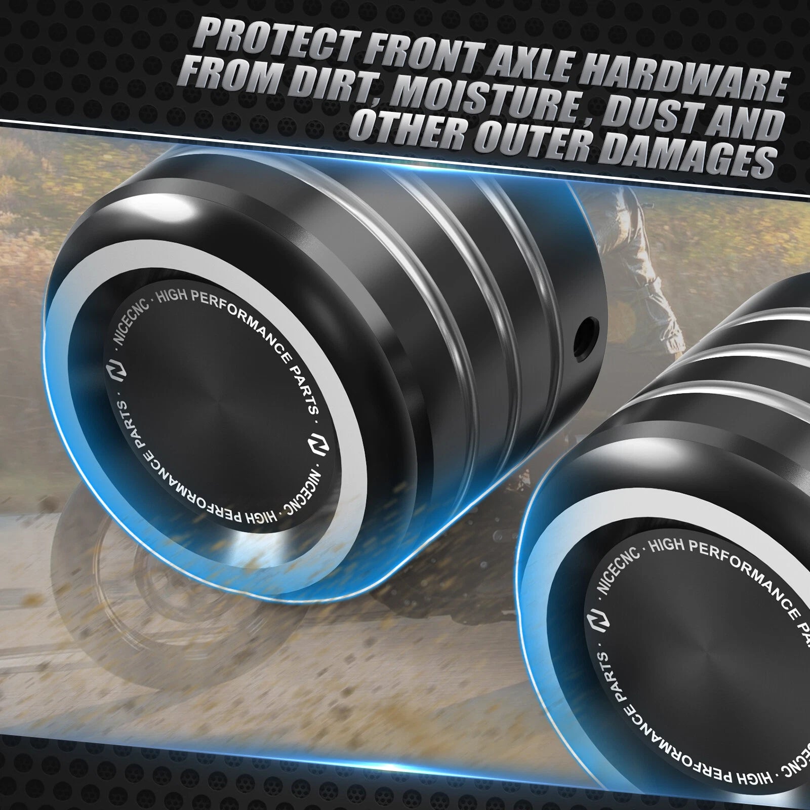Anodized Front Axle Nut Covers for Harley Seventy Two XL1200V (2012–2022)