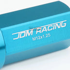 20 PC Closed End M12x1.25 50mm Tall Orange Aluminum Lug Nuts + Adapter