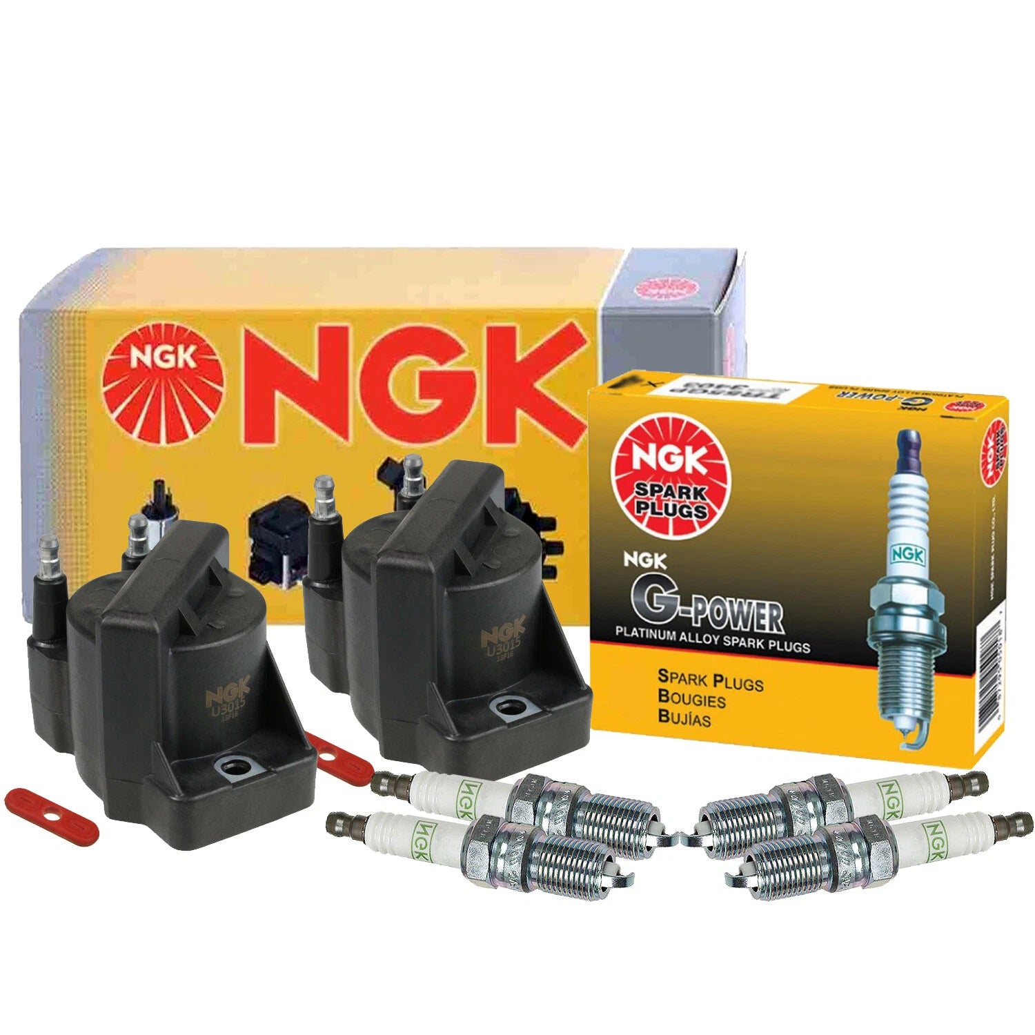 2X Ignition Coil & 4X GPower Platinum Spark Plugs for Chevy Pontiac 2.2 L4 (2000–2005)