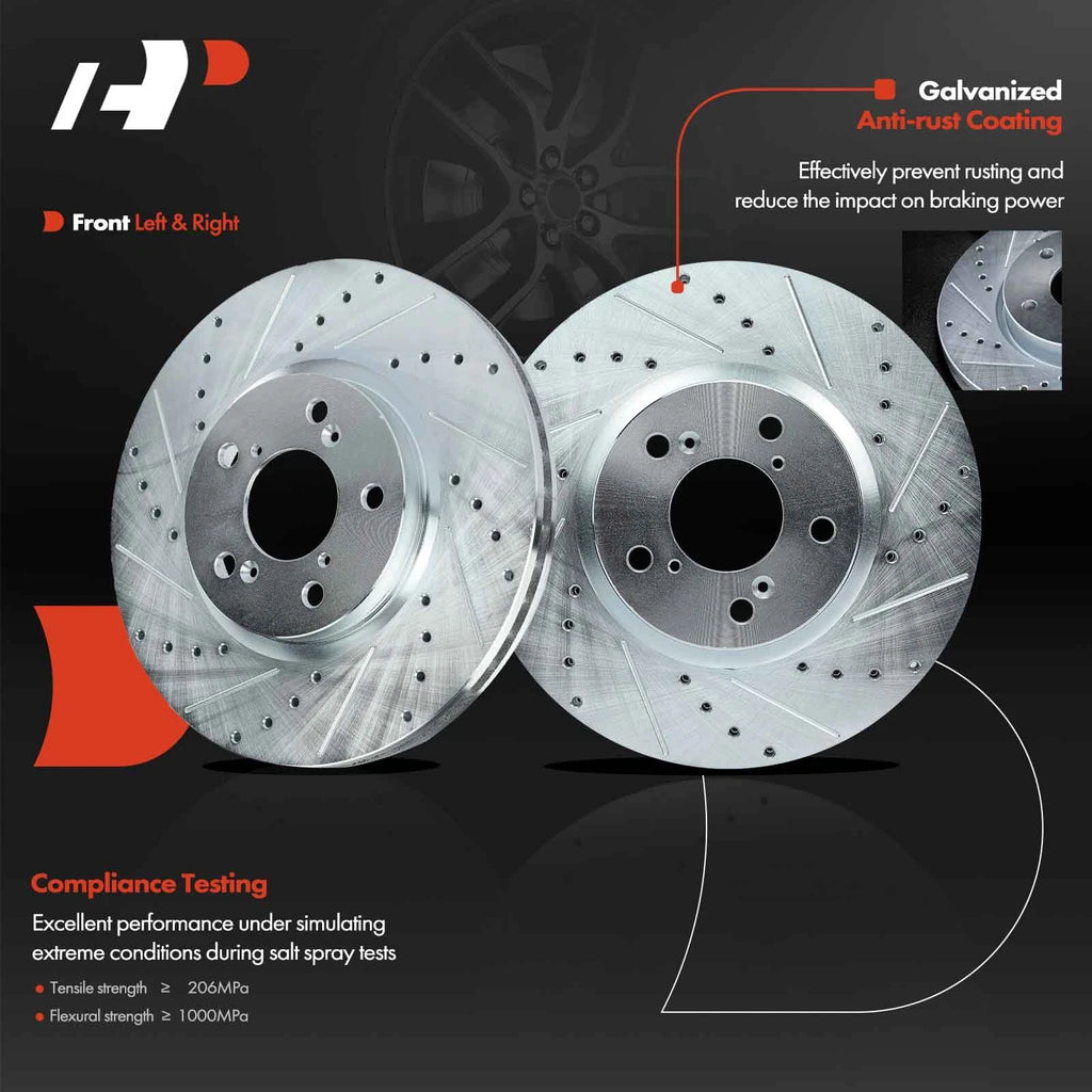 Front Drilled Rotors for Honda Ridgeline (2006-2014)