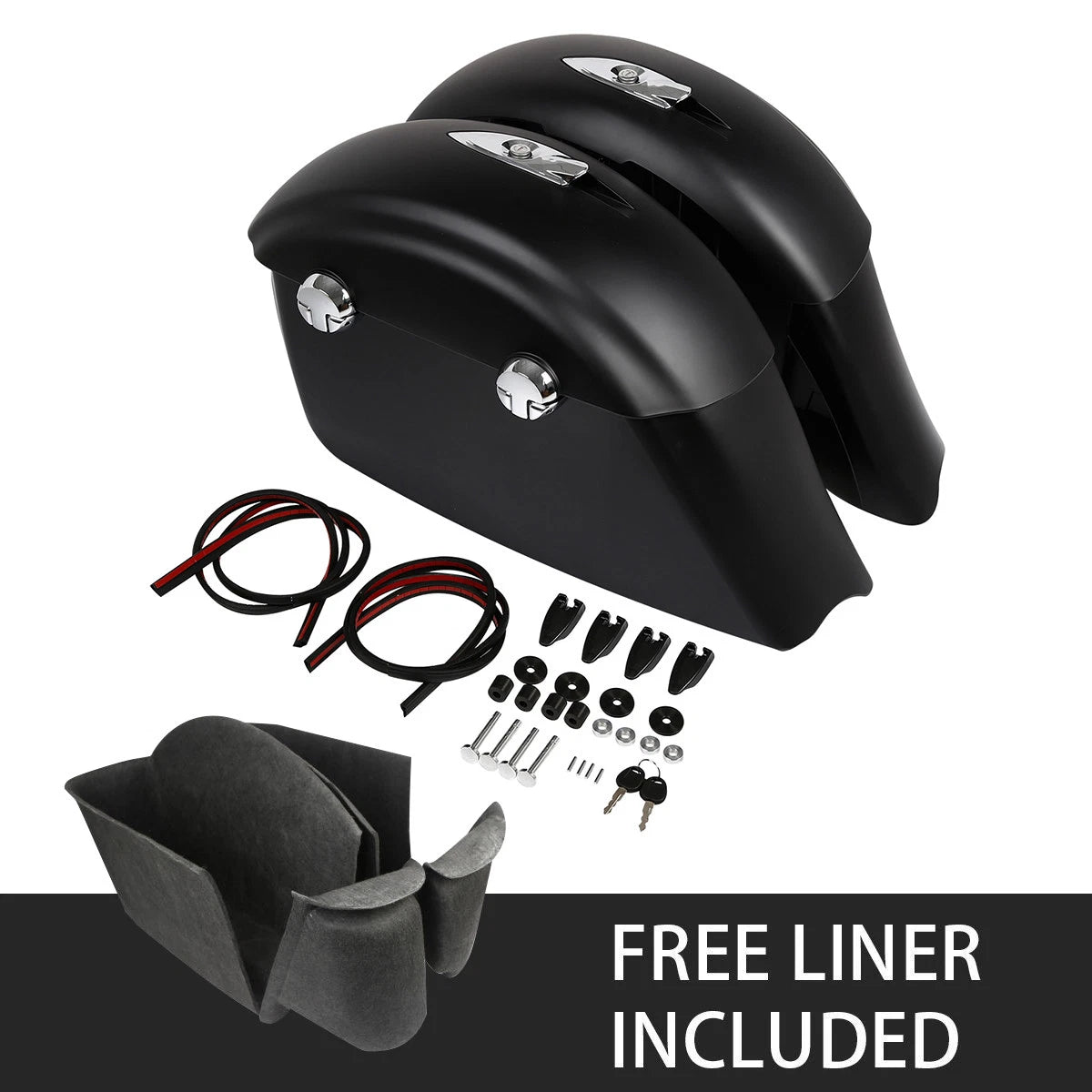 Matte Saddlebags Electronic Latch & Carpet Liner for Indian Chieftain (2014–2023)