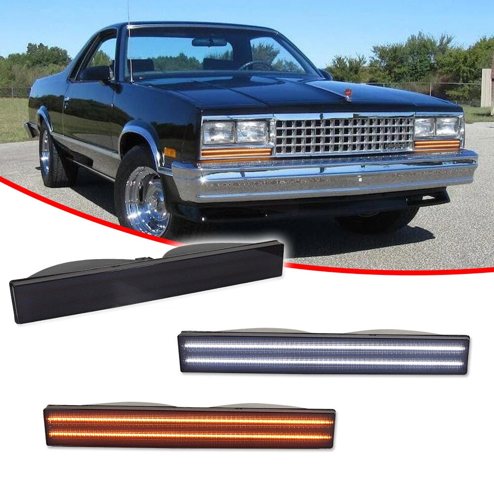 Smoke Switchback LED DRL Turn Signal Lights for El Camino Malibu (1982–1987)