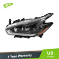 1 PC LH Headlight Assembly for Nissan Murano (2018) Halogen LED DRL Clear Lens