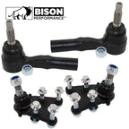 Set of 4 Front Outer Tie Rod Ends & Lower Ball Joints for Chevy GMC