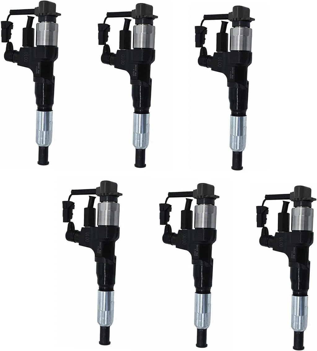 6X Fuel Injector 095000-6581 for Hino J08E Kobelco SK200-8 SK330-8 SK350