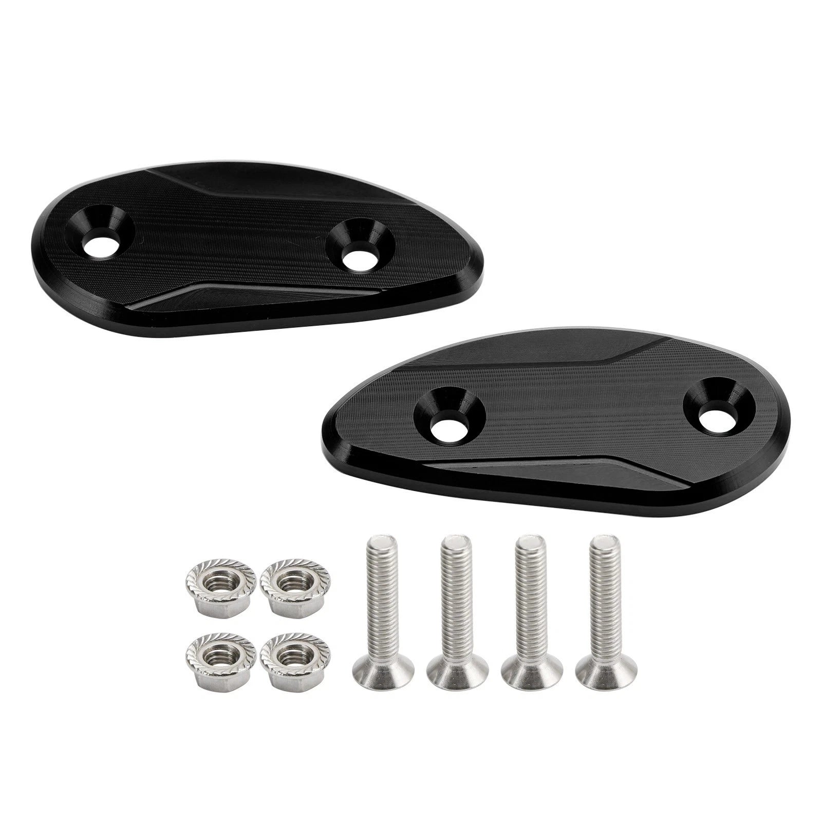 Aluminum Rear View Mirror Hole Caps Black for Honda CBR 1000 RR (2008–2023)