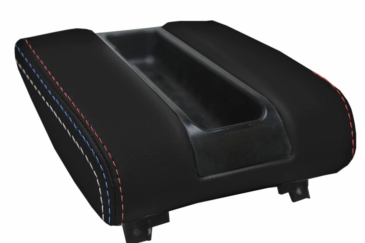 Leather Center Console Lid Armrest Cover for BMW E39 (1997–2003)