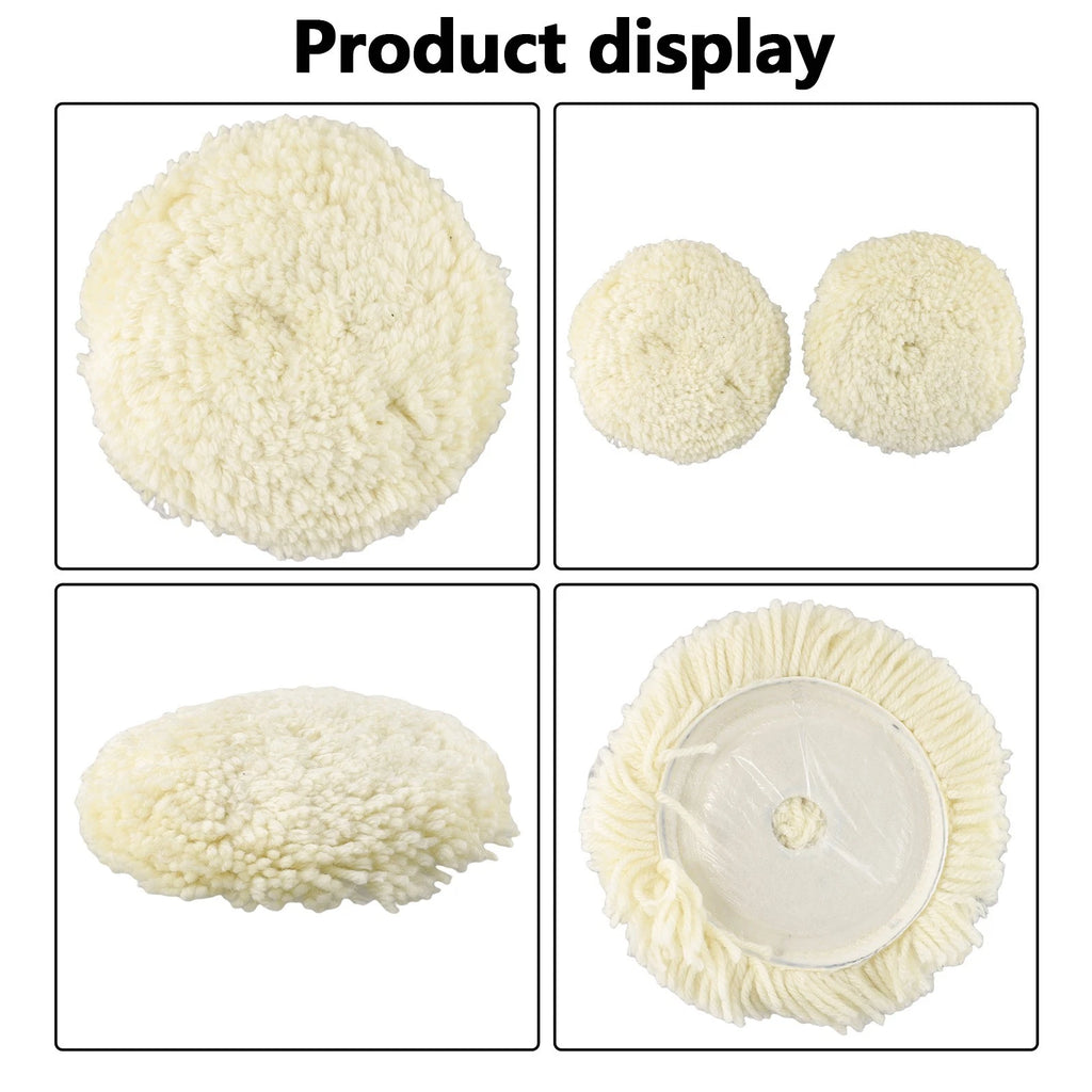 7-Inch Wool Polishing Pads for Furniture and Automotive Surfaces