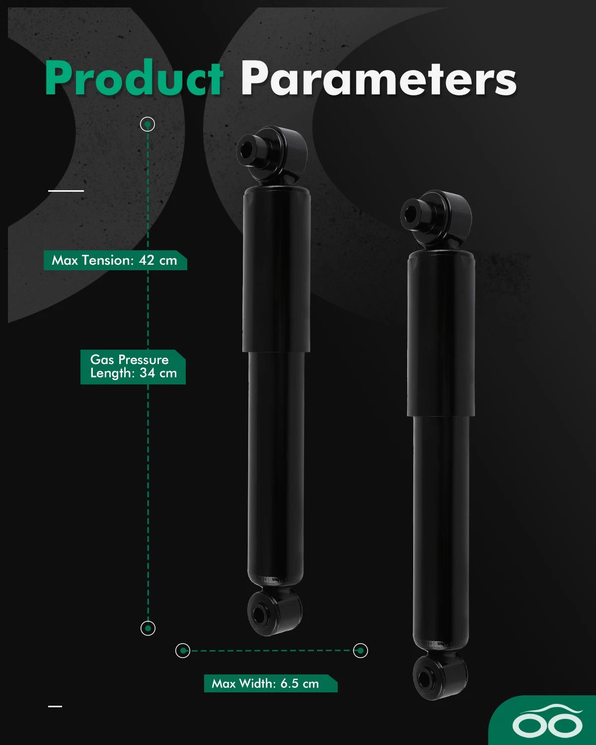 Pair Rear Shock Struts for Kia Soul Plus Sport (2010–2013)