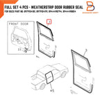 4 x Doors Weatherstrip Rubber Seal Set for Holden Rodeo TF (88-02)