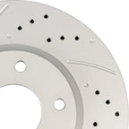 2x Front Drilled Slotted Brake Rotors for Mazda CX-5 (2013–2015)
