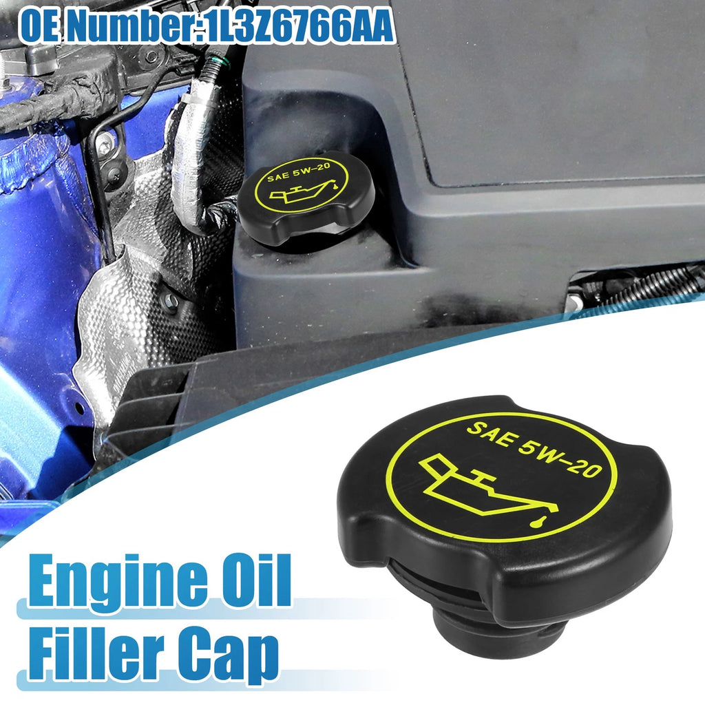 Oil Filler Cap No. 1L3Z6766AA for Ford E-250 4.6L (2003–2007) Black
