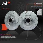Set of 8 Front Drilled Brake Rotors, Pads & Calipers for Infiniti EX35 M35h