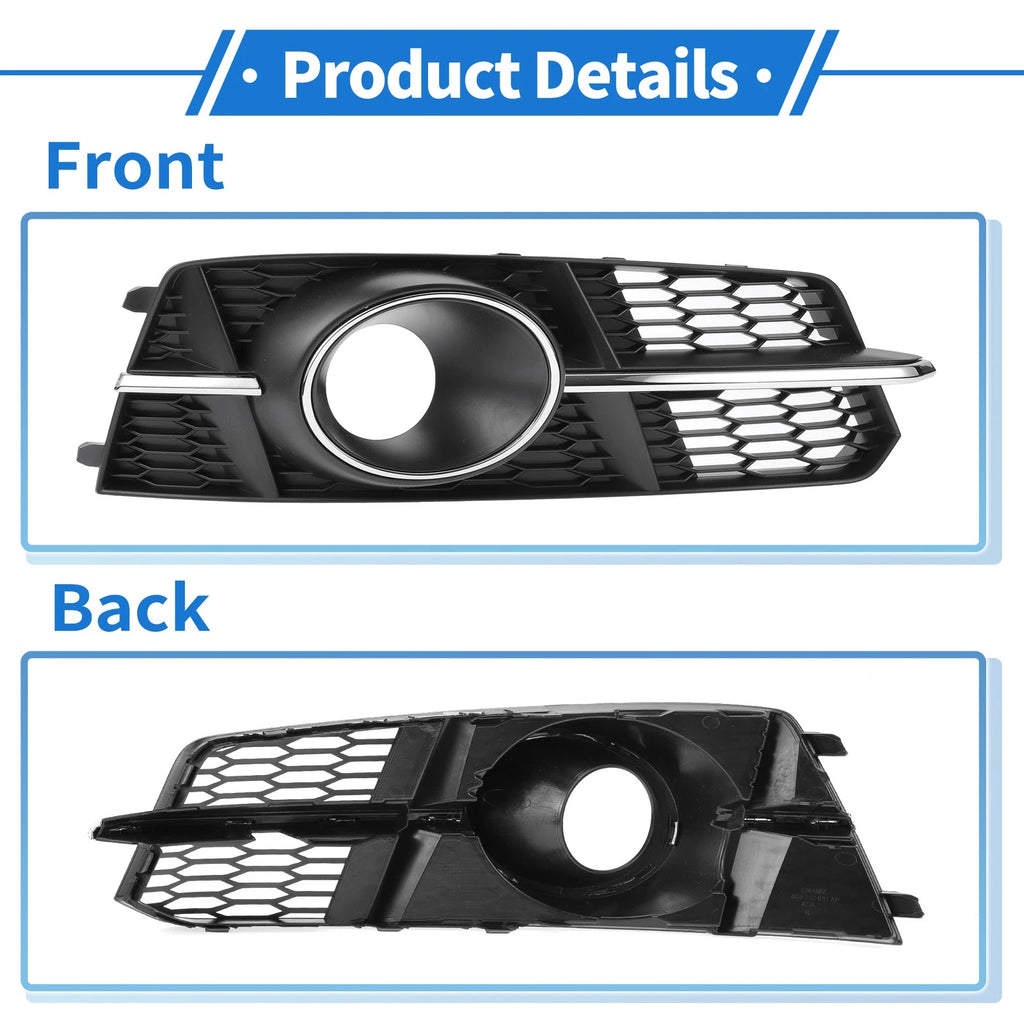 1 Pair Fog Light Grills for Audi A6 C7 A6L (2012–2018) No. 4G0807681AG/4G0807682AG