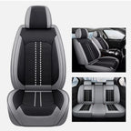 Set of 4 Leather Car Seat Covers for Toyota Tacoma Gray Black