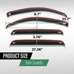 Set of 4 Window Vent Visors for Toyota Tacoma Double Cab