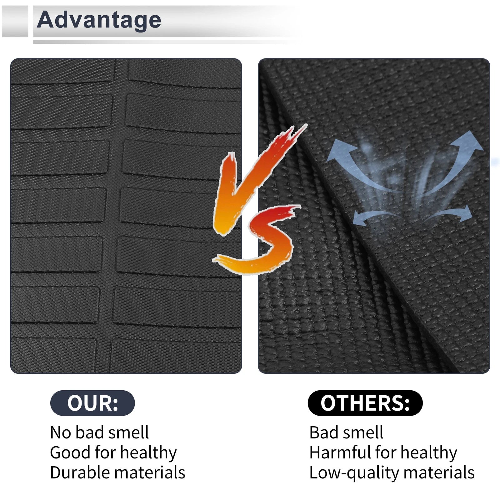 Cargo Liner Rear Trunk Mat for Kia Soul EV (2020–2022) TPE Long Grid Pattern