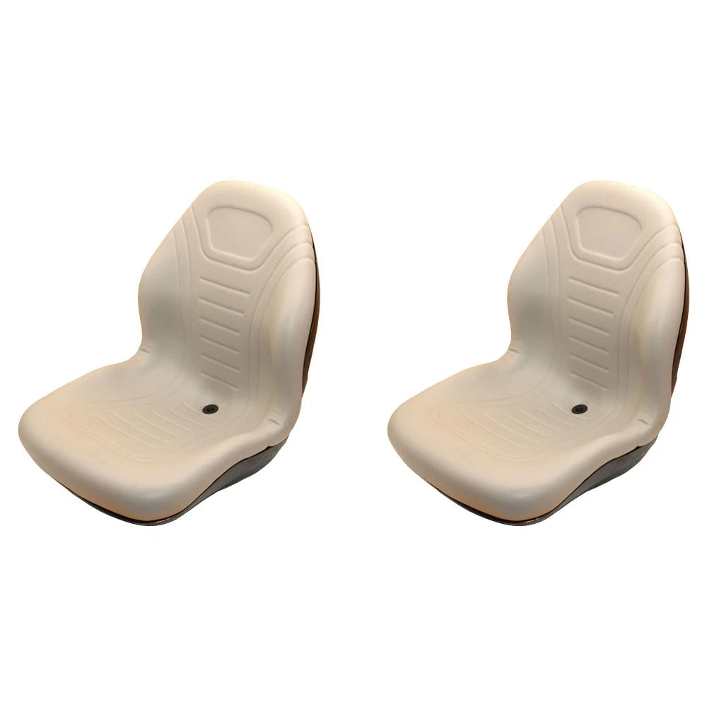2 Grey Milsco High Back Seats for John Deere Gators (LVA10029)