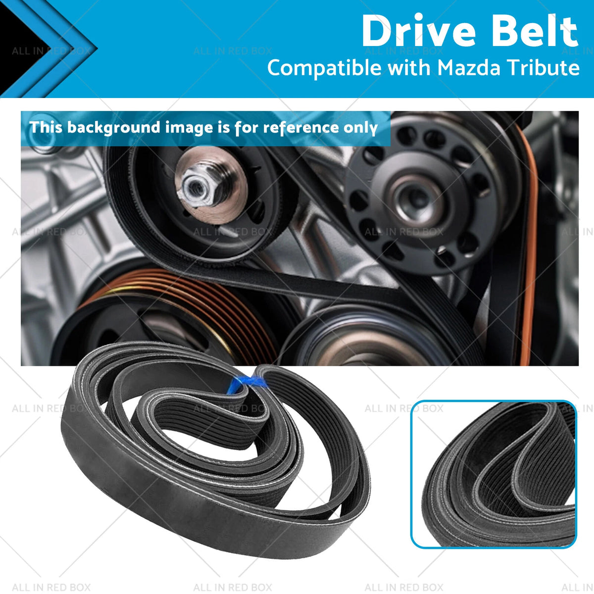 Multi Ribbed Serpentine Belt 6PK2185 for Mazda Tribute (1996–2015)
