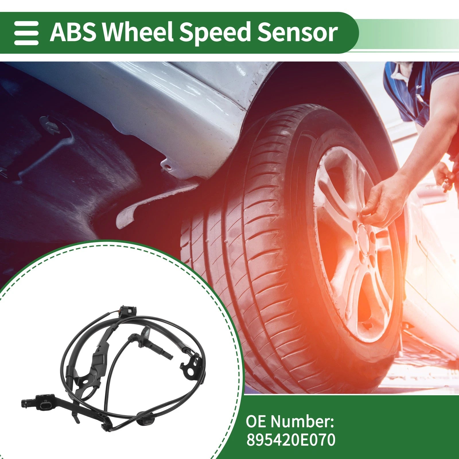 ABS Wheel Speed Sensor No. 895420E070 for Toyota Highlander (2020–2023)