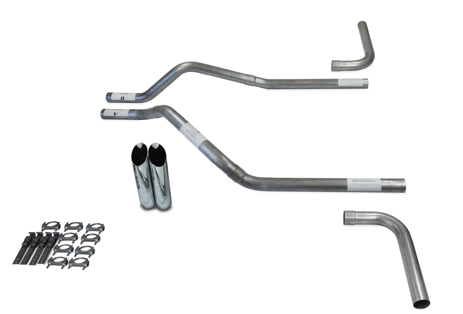 Dual Exhaust Kit for GMC Jimmy (1995–1999) - 2.5" Side Exit, No Muffler