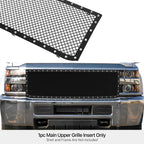 Main Black Mesh Rivet Grille Insert for Chevy Silverado 2500/3500 (2015-2019)