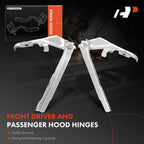 2X Front Left & Right Hood Hinges for Chevrolet Colorado GMC Canyon (2004â2012)