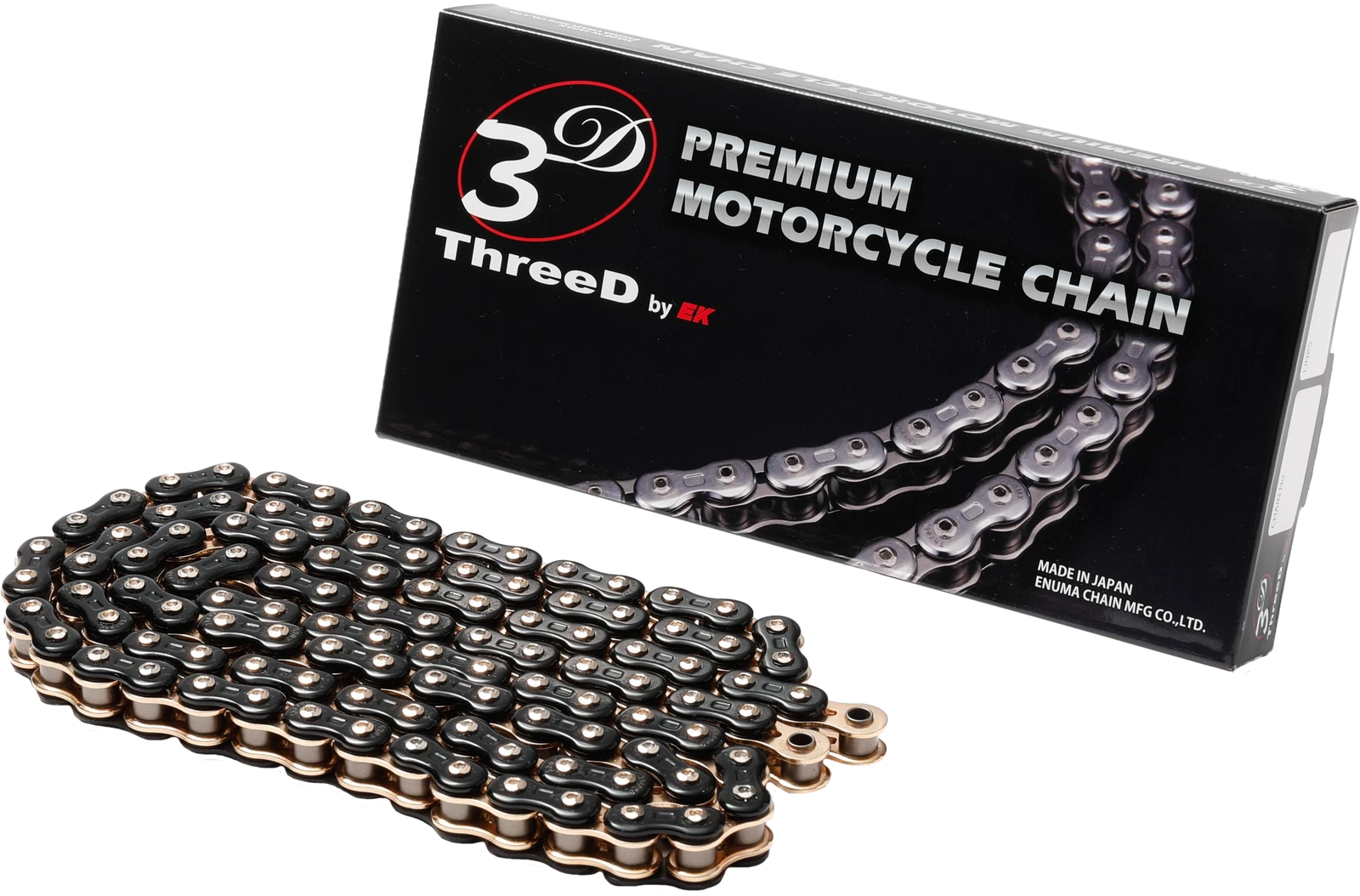 2X EK Chain GP RV Nx2 Ring 520 120L Black/Gold for Universal Drive Systems