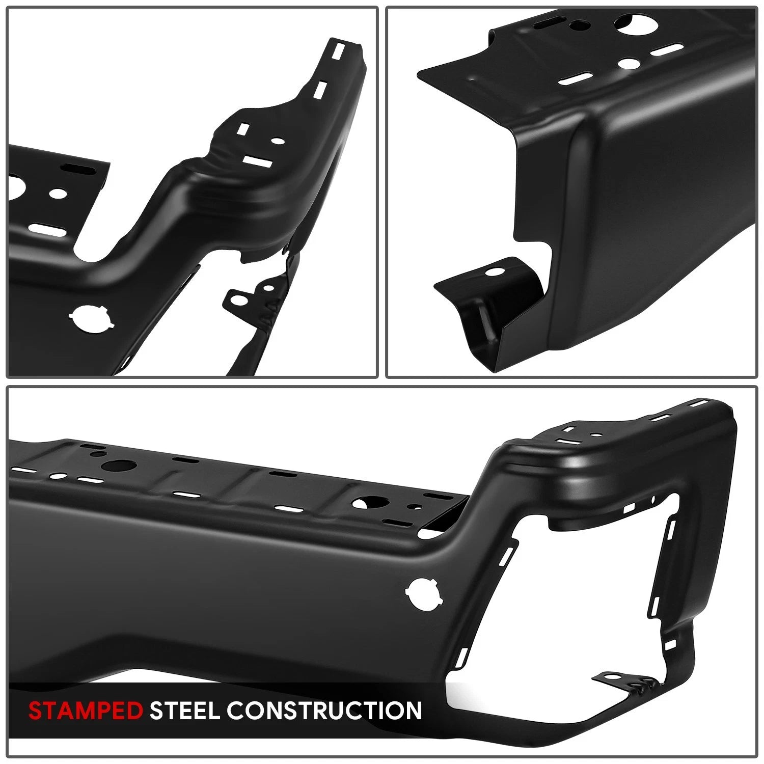 Right Rear Bumper End Cap for Ford F-250 SD (2023–2025) - Black, Parking Sensor Hole