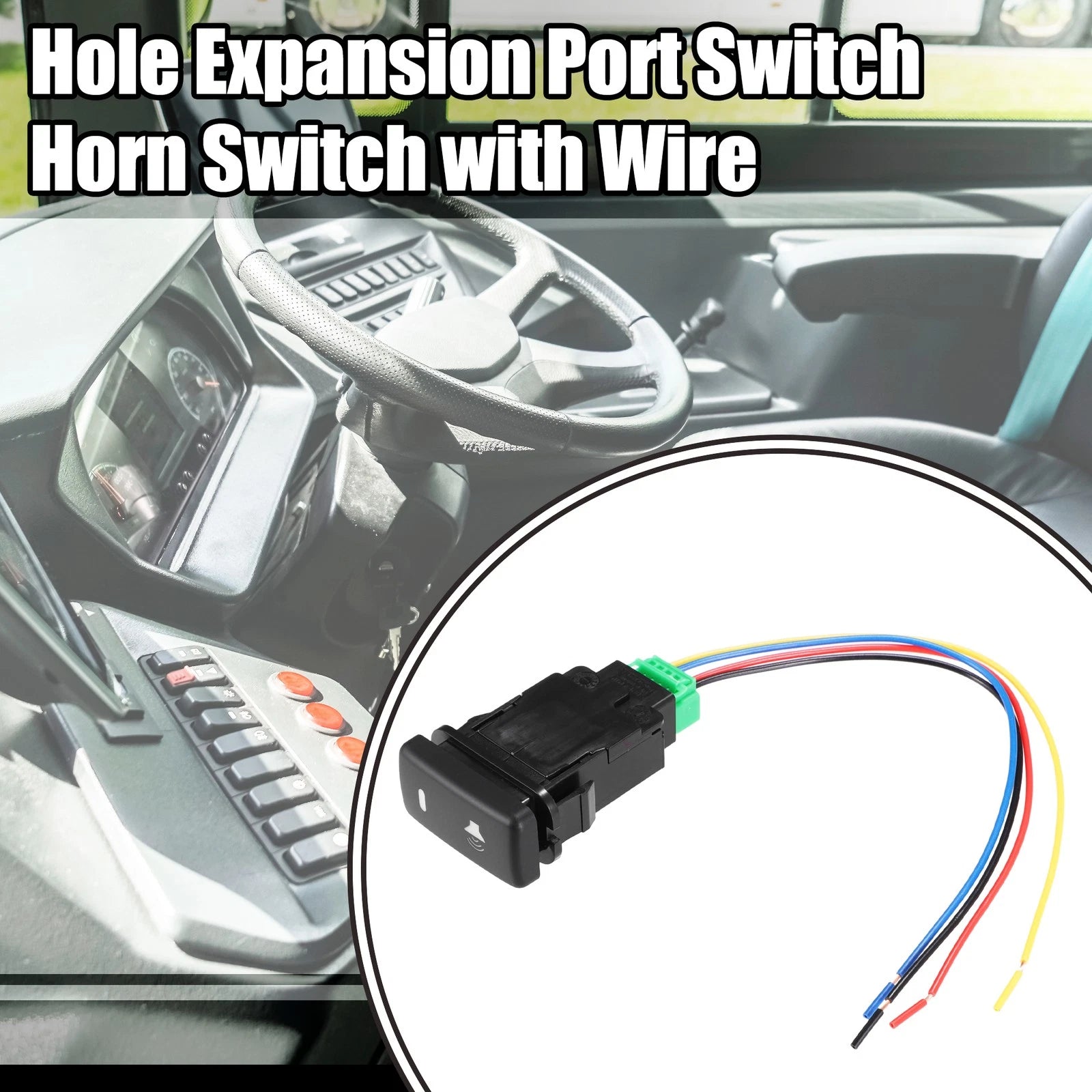 Hole Expansion Port Switch Horn Switch with Wire for Toyota Alphard 